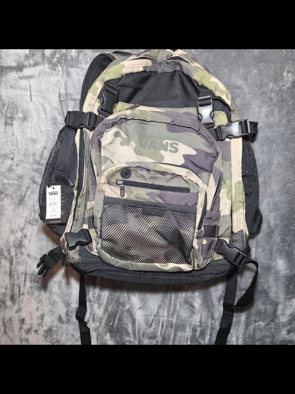 Vans Men's Camo Backpack - Green, Black